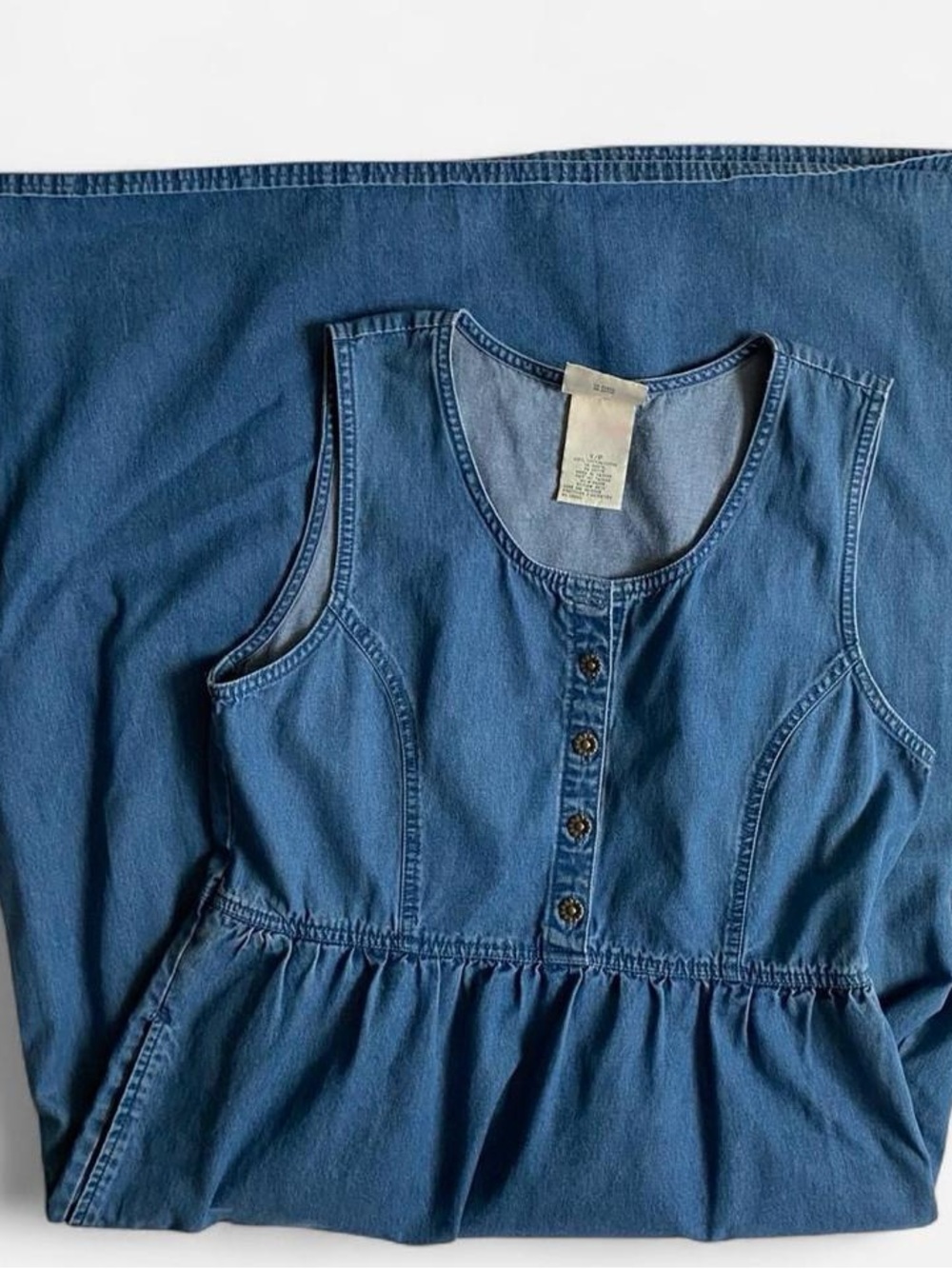 Vintage 90s sleeveless denim dress